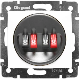 Аудиорозетка двойная для колонок Legrand Valena, белый