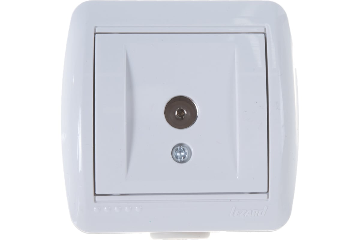 Розетка Lezard Rain TV проходная открытая установка 710-0200-129 (858439)