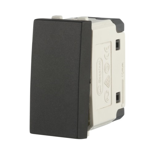 Выключатель LK Studio LK45 45х22,5мм (схема 1) 16 A, 250 B (черный бархат) купить с доставкой по РФ