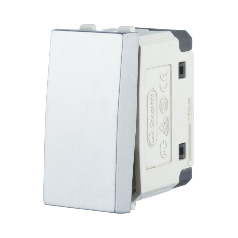 Переключатель LK Studio LK45 с двух мест 45х22,5мм (схема 6) 16 A, 250 B (серебристый металлик) купить с доставкой по РФ