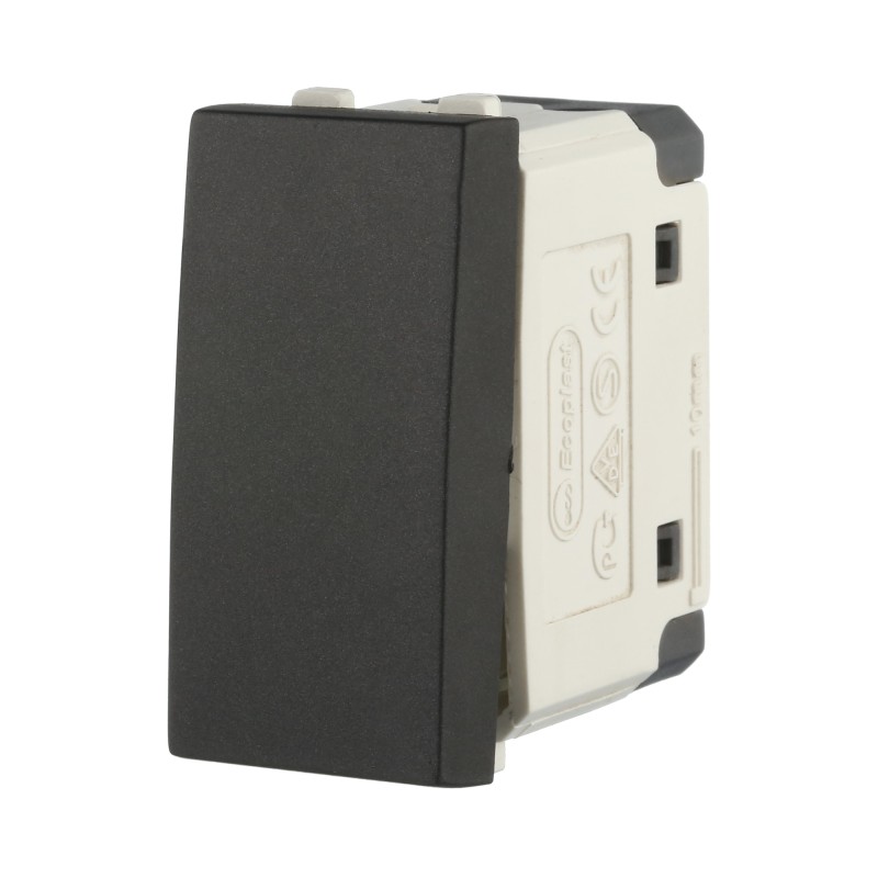 Переключатель LK Studio LK45 с двух мест 45х22,5мм (схема 6) 16 A, 250 B (черный бархат) купить с доставкой по РФ