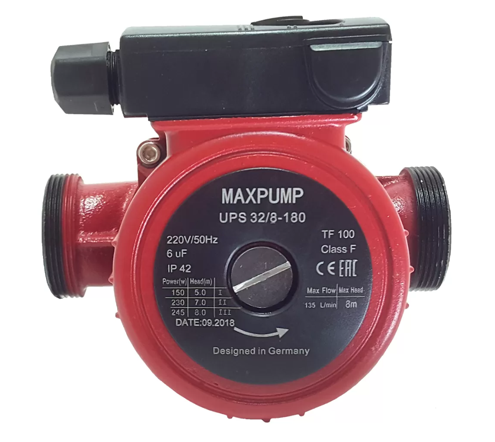 Циркуляционный насос MAXPUMP UPS 32/8-180 купить с доставкой по РФ
