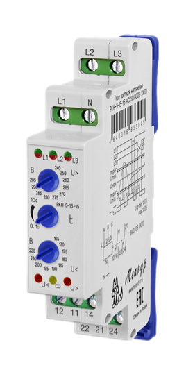 Реле контроля напряжения Меандр РКН-3-15-15 AC230В/AC400B УХЛ4