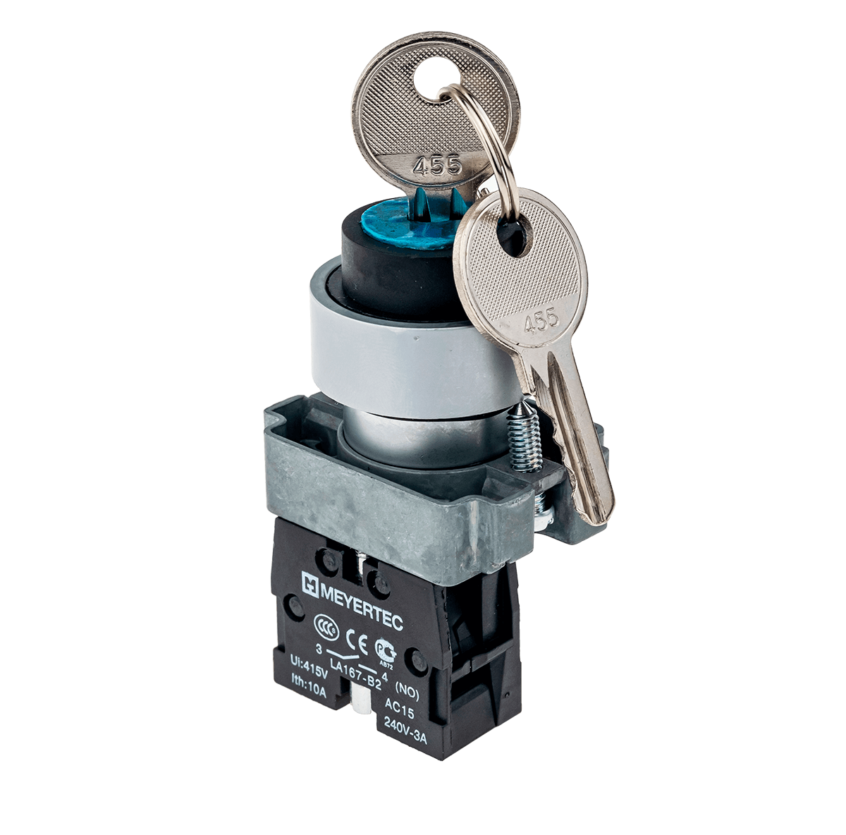 Переключатель с ключом Meyertec MTB2-BGZ112 2 положения 1 выемка с фиксацией купить с доставкой по РФ