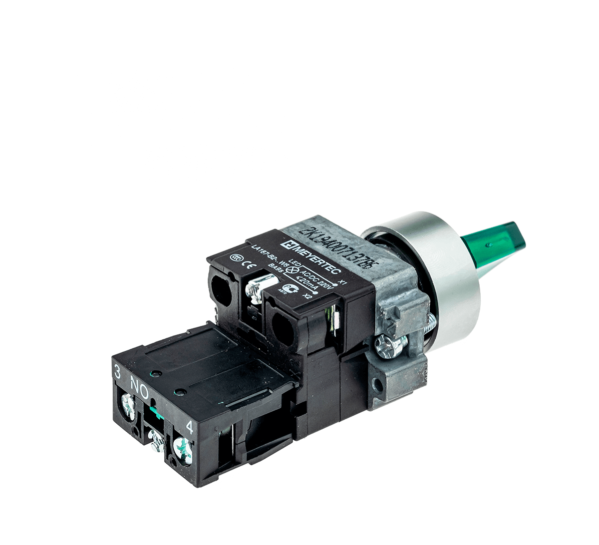 Переключатель с подсветкой Meyertec MTB2-BK2361 с фиксацией зеленый 2 положения заказать со складов по всей России