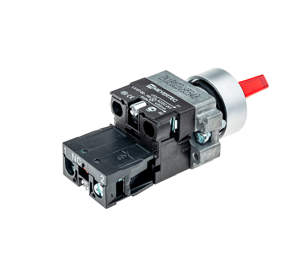 Переключатель с подсветкой Meyertec MTB2-BK2461 с фиксацией красный 2 положения заказать со складов по всей России