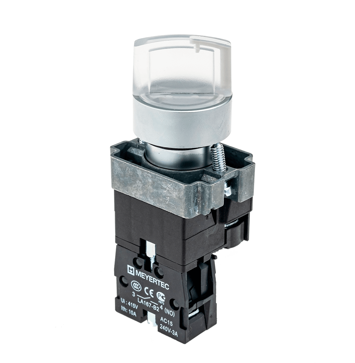 Переключатель с подсветкой Meyertec MTB2-BK2761 с фиксацией белый 2 положения купить с доставкой по РФ