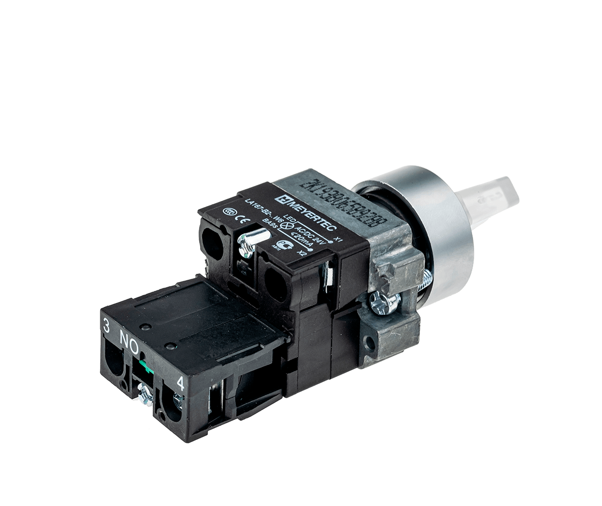 Переключатель с подсветкой Meyertec MTB2-BK2761 с фиксацией белый 2 положения заказать со складов по всей России