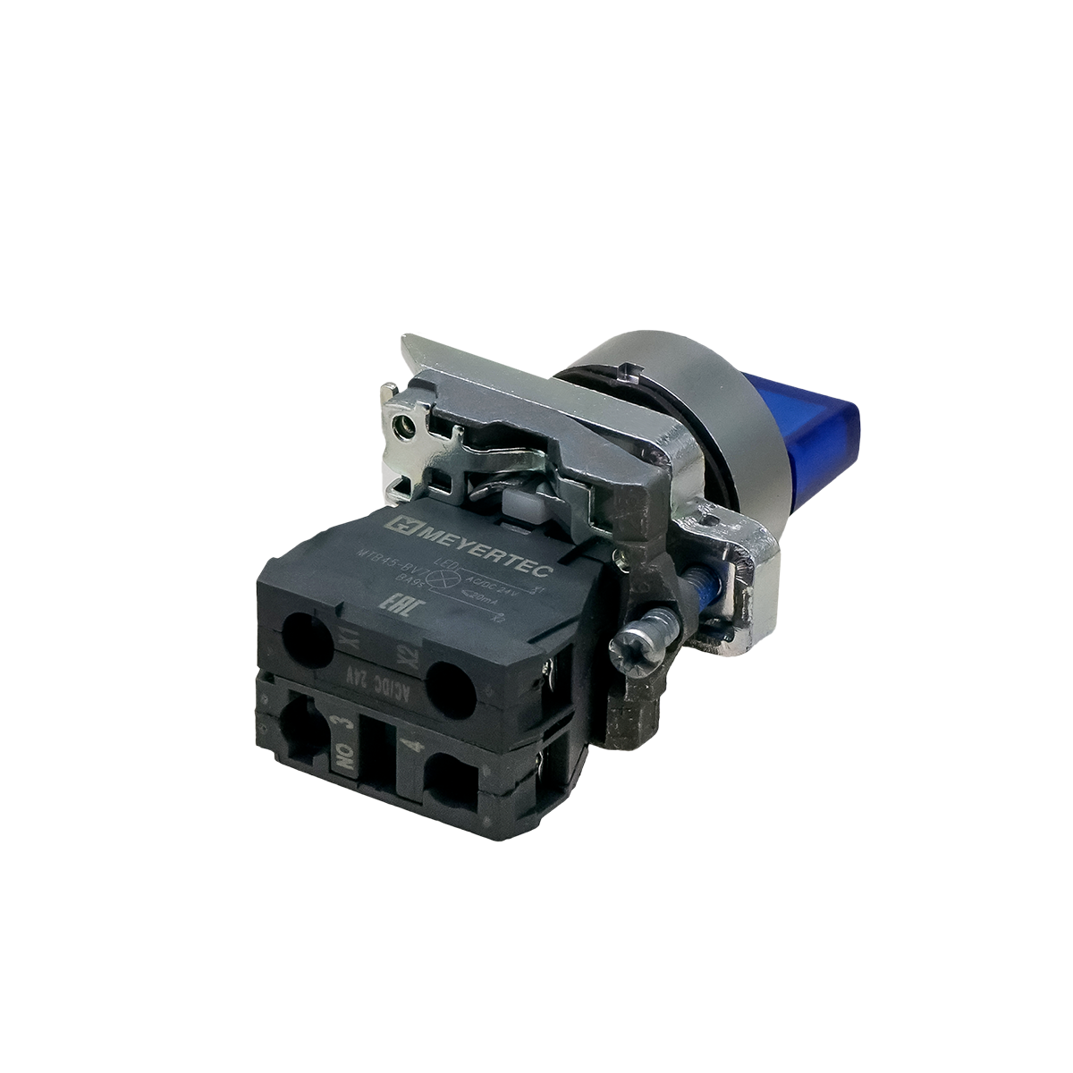 Переключатель Meyertec MTB4-BK26711 на 2 положения с фиксацией и подсветкой синий заказать со складов по всей России