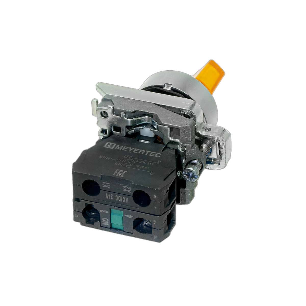 Переключатель Meyertec MTB4-BK35711 на 3 положения с фиксацией и подсветкой желтый заказать со складов по всей России