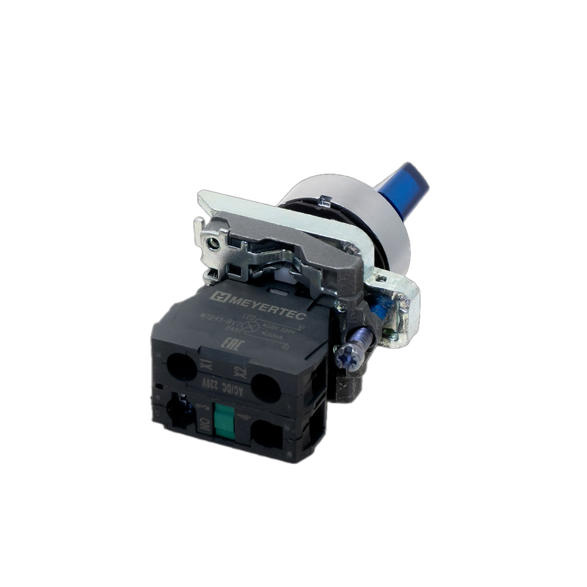 Переключатель Meyertec MTB4-BK36713 на 3 положения с фиксацией и подсветкой синий заказать со складов по всей России