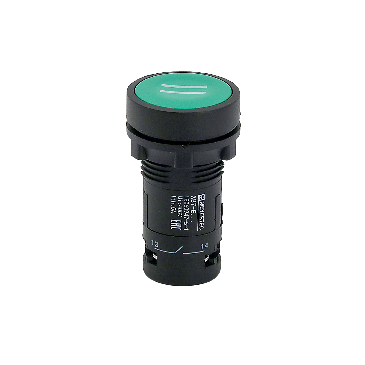 Кнопка плоская зеленая Meyertec MTB7-EA31541 маркировка "II" купить с доставкой по РФ