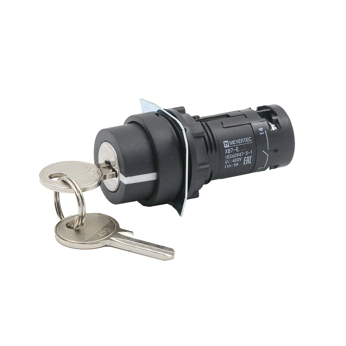 Переключатель с ключом Meyertec MTB7-EG33 на 3 положения с фиксацией 1 выемка в центре заказать со складов по всей России