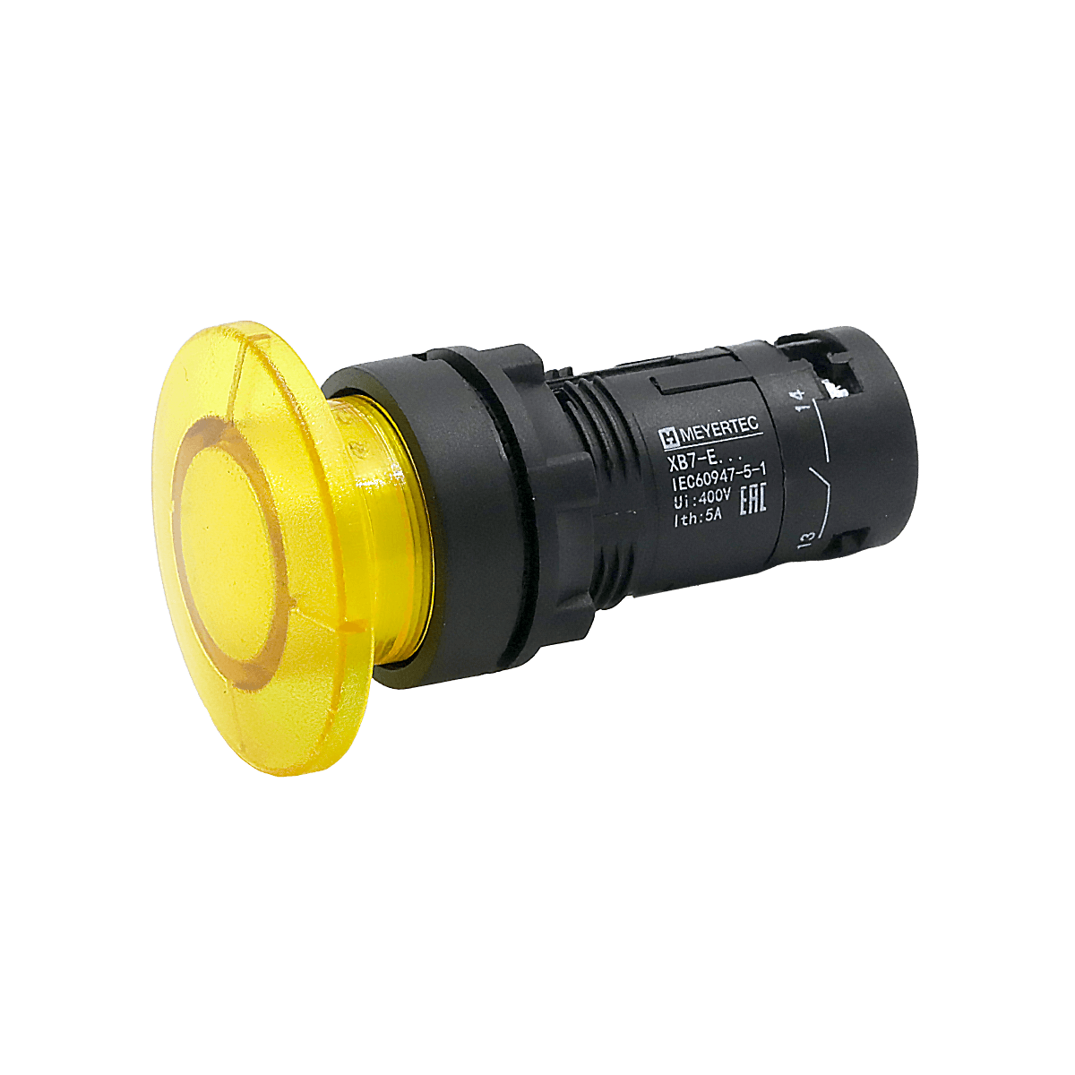 Кнопка грибовидная желтая с подсветкой Meyertec MTB7-EW45616 купить с доставкой по РФ
