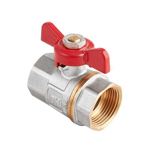 Кран шаровый полнопроходной MVI AquaHit 1" вн.-вн., бабочка (БГГ)