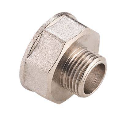 Переходник латунный, переходной, ВР-НР, никелированный, MVI 1/2х3/8"
