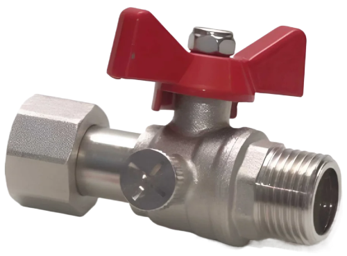 Кран шаровый для подключения манометра MVI 1/2 HРx1/4 BР