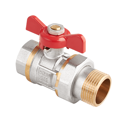 Кран шаровый полнопроходной с полусгоном MVI AquaHit 1" вн.-нар., бабочка (БГШ)