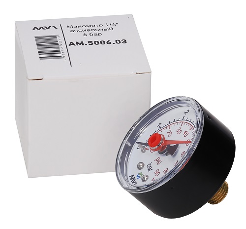 Манометр радиальный MVI RM.6310 до 6 бар D50 мм G1/4
