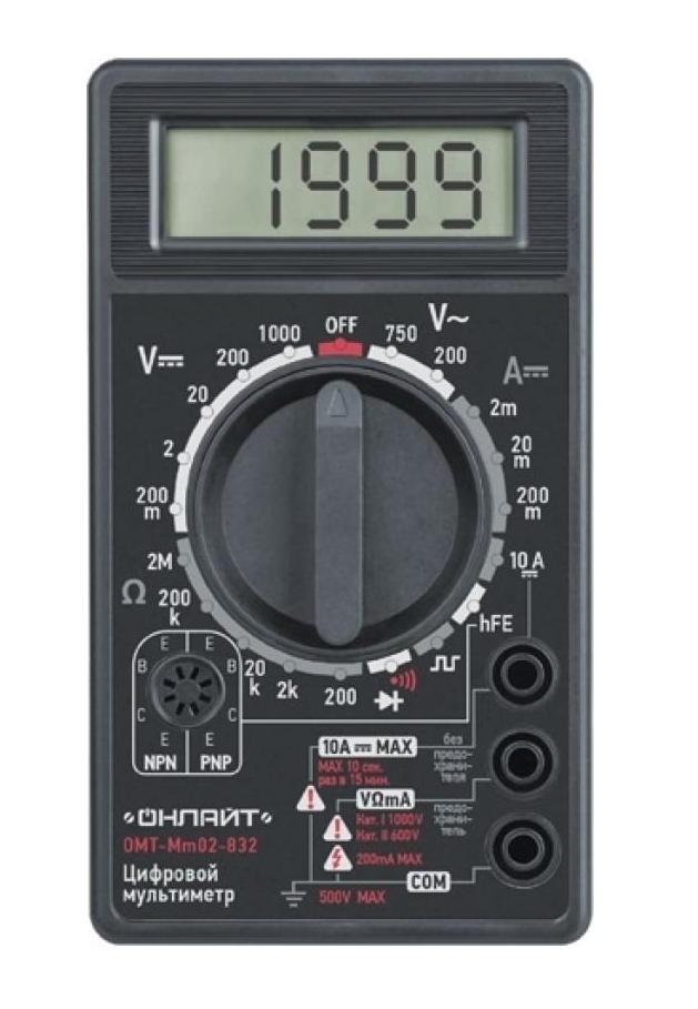 Мультиметр цифровой Navigator Онлайт OMT-Mm02-832
