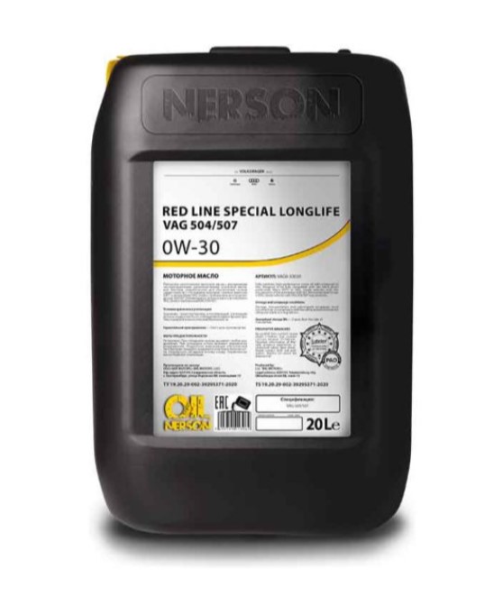 Моторное масло NERSON OIL Red Line Special LongLife  VAG  504/507   0W-30   20л купить с доставкой по РФ