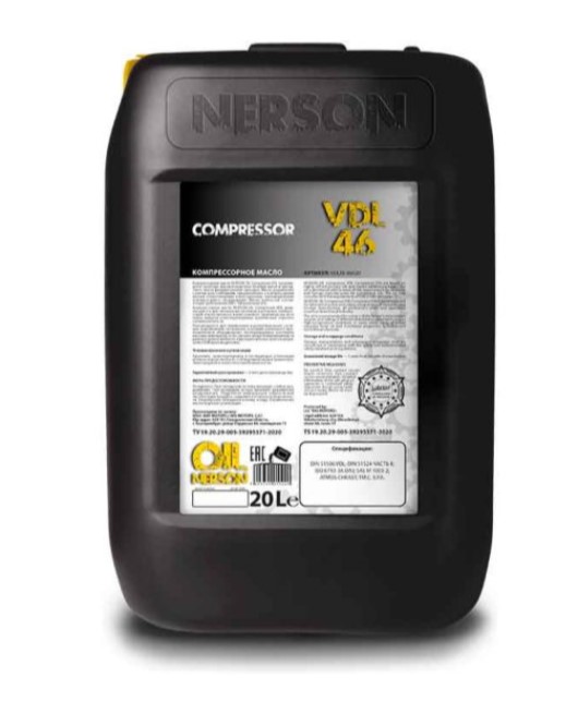 Компрессорное масло NERSON OIL  Compressor VDL 46   20л купить с доставкой по РФ