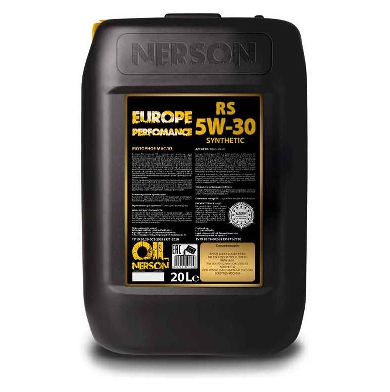 Моторное масло NERSON Europe Perfomance RS 5W-40   20л. купить с доставкой по РФ