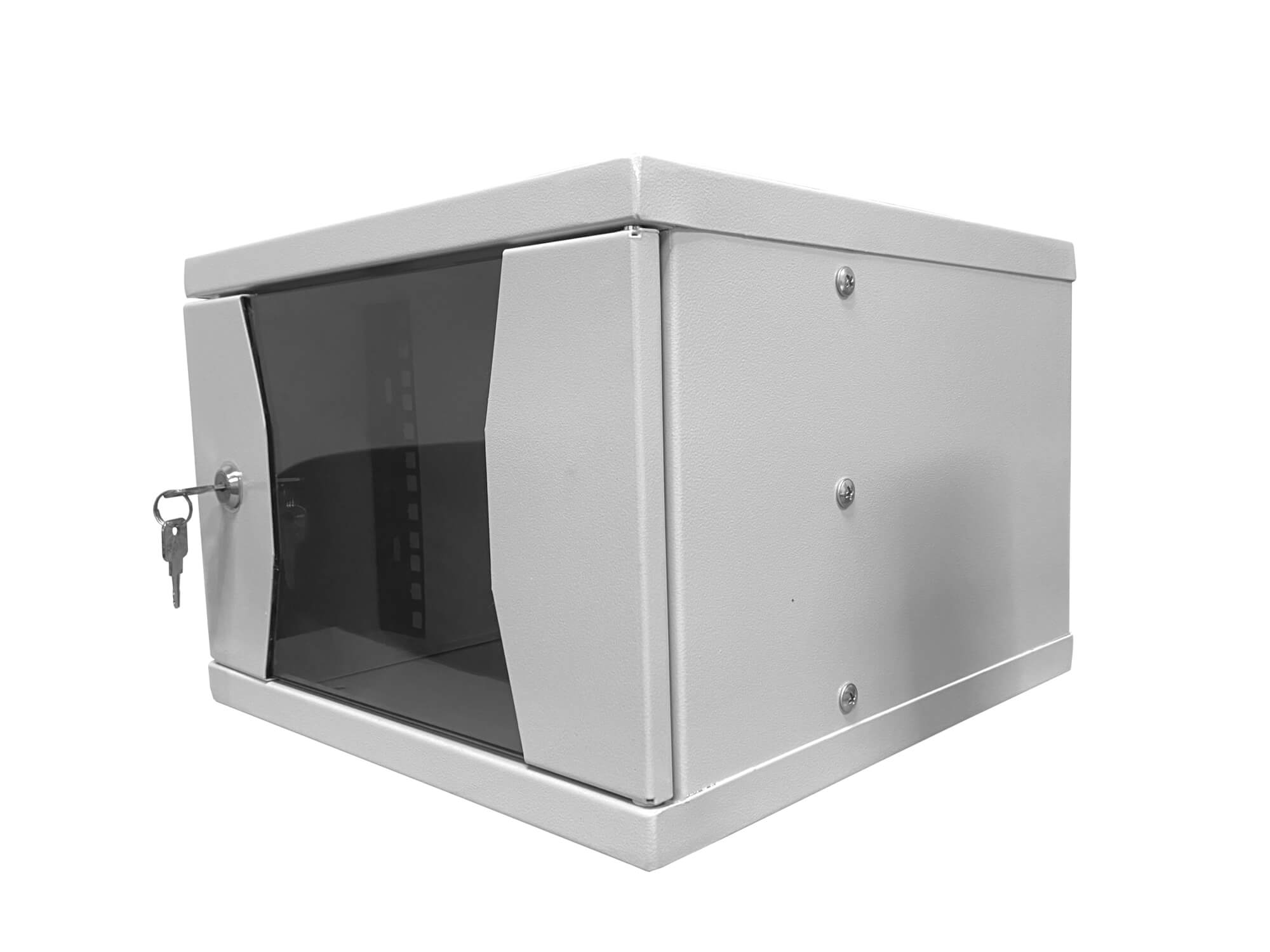 Шкаф настенный 10" 4U Netko серия COMPACT (315х325х225), передняя дверь стекло, серый купить с доставкой по РФ