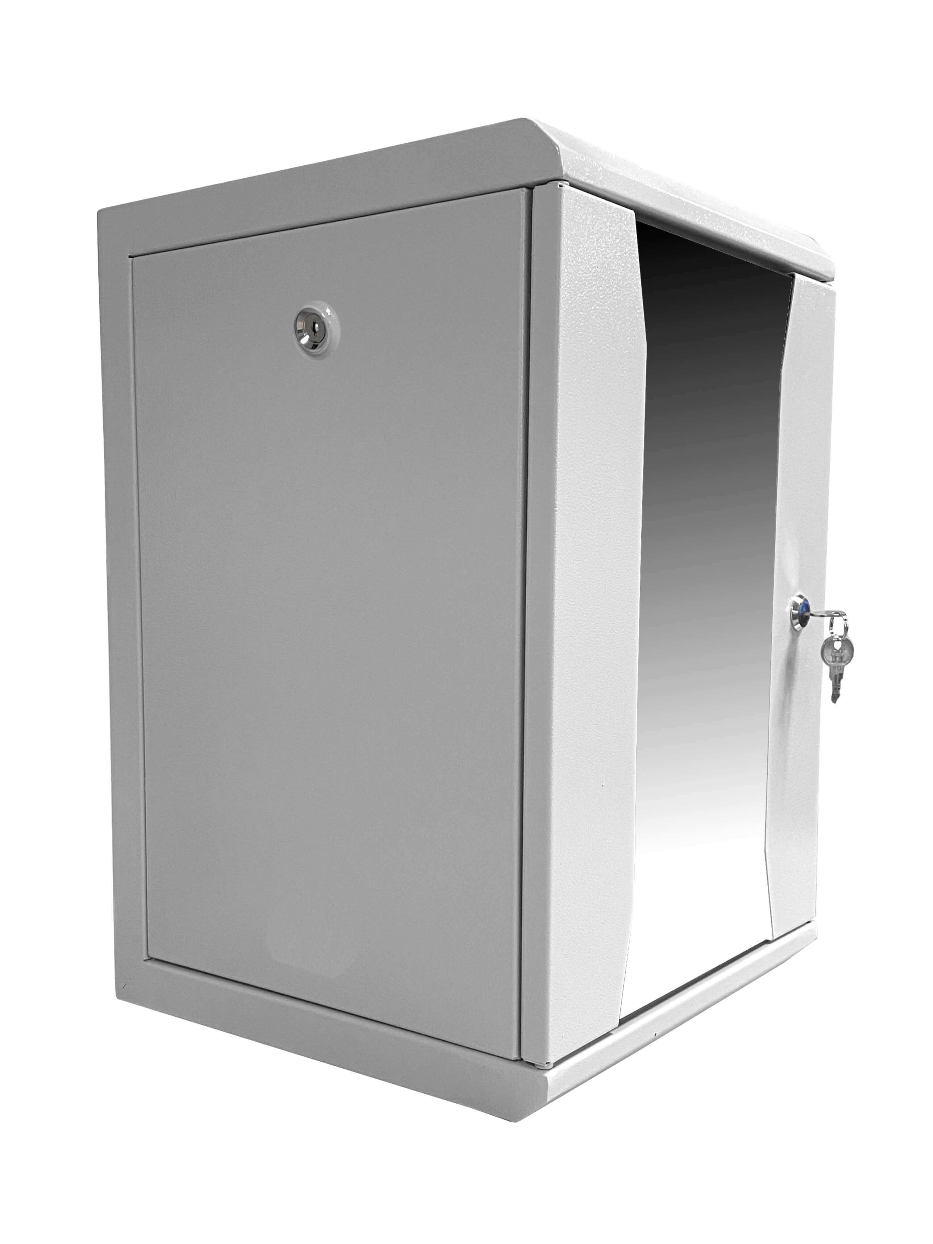 Шкаф настенный 10" 9U Netko серия COMPACT (320х315х465), передняя дверь стекло, серый купить с доставкой по РФ
