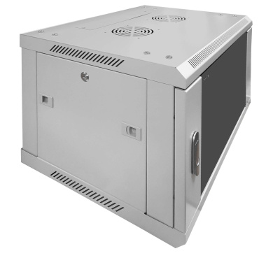 Шкаф настенный 12U Netko серия WMA (Wall Maestro) (600х450х635), передняя дверь стекло, разборный, серый,  "А" купить с доставкой по РФ