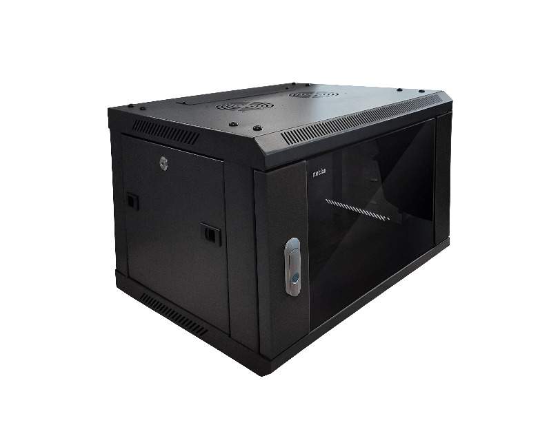 Шкаф настенный 15U Netko серия WMA (Wall Maestro) (600х600х768), передняя дверь металл, разборный, черный купить с доставкой по РФ