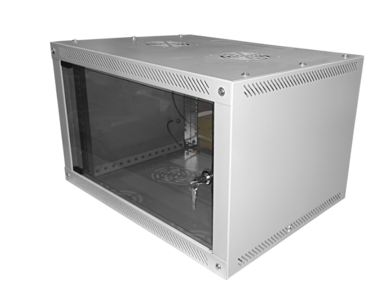 Шкаф настенный 9U Netko серия NOP3 (600х600x502), передняя дверь стекло, разборный, серый купить с доставкой по РФ