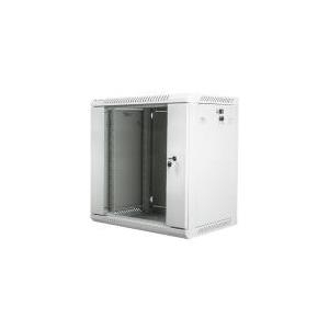 Шкаф настенный 6U Netko серия WM (600х450х368), передняя дверь стекло, собранный, серый купить с доставкой по РФ