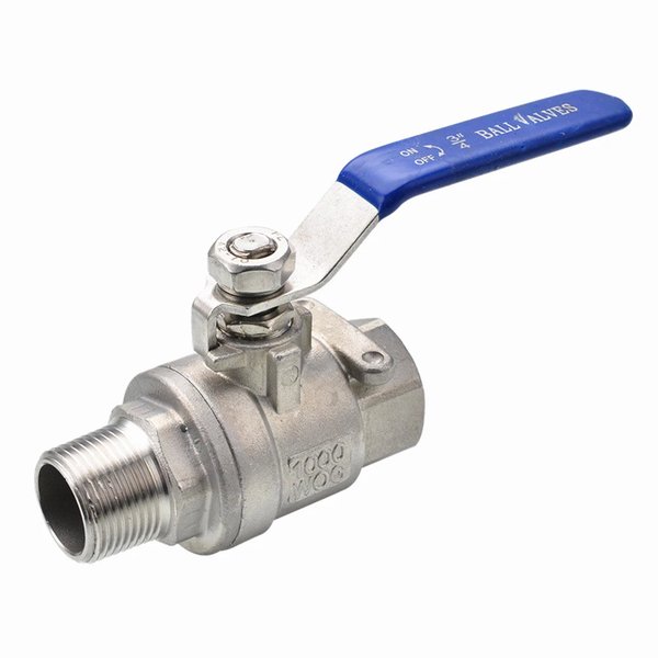 Кран шаровый муфтовый двусоставной ВР/НР Newkey (2PC) AISI304 DN20 (3/4") (CF8) PN64