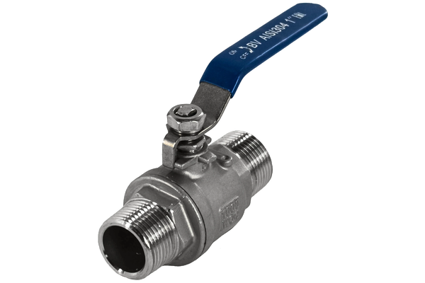 Кран шаровый муфтовый двусоставной Newkey НР/НР (2PC) AISI304 DN25 (1") (CF8) PN63