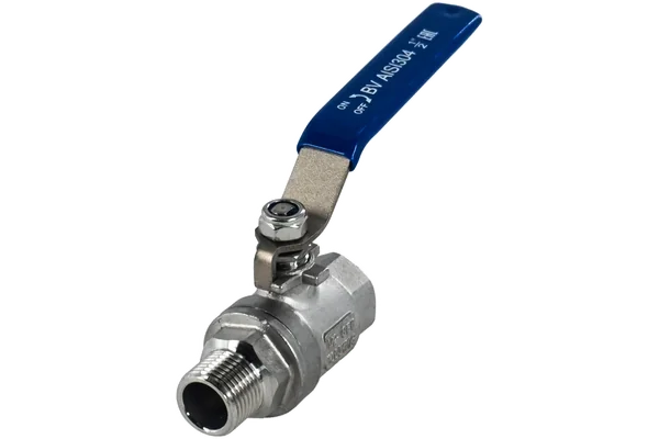 Кран шаровый муфтовый двусоставной Newkey ВР/НР нержавеющий DN32 PN40