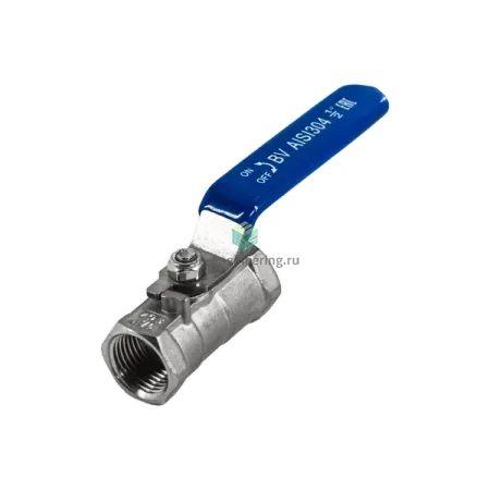 Кран шаровый муфтовый стандартнопроходной нержавеющий (1PC), AISI304 DN50 (2"), (CF8), PN63