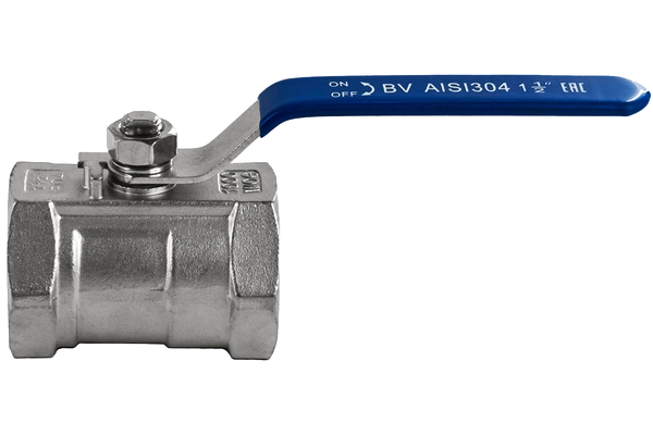 Кран шаровый муфтовый стандартнопроходной Newkey нержавеющий DN40 PN40 купить по цене 2937 руб.