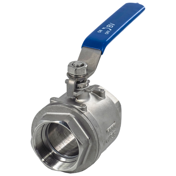 Шаровой кран Newkey муфтовый двусоставной нержавеющий AISI316 DN50 (2"), (CF8M, PN63