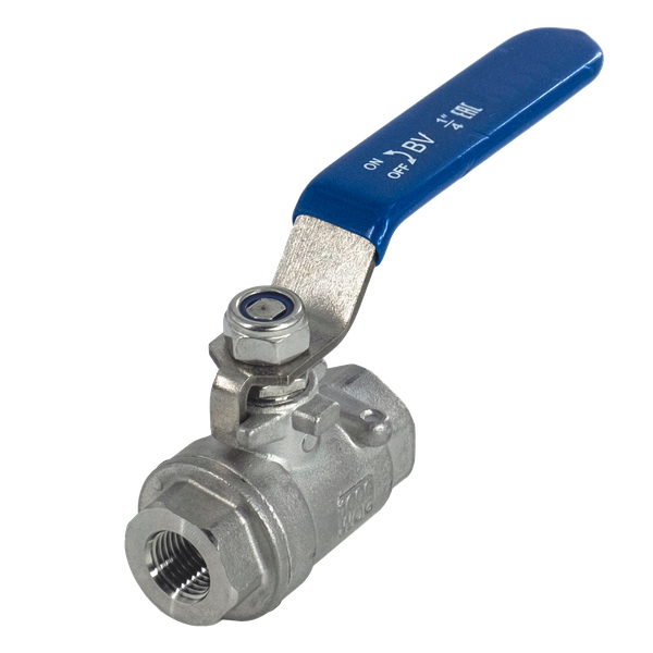 Шаровой кран Newkey муфтовый двусоставной нержавеющий (2PC AISI304 DN 8 (1/4"), (CF8), PN63
