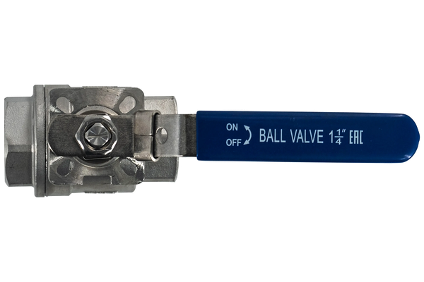 Кран шаровый муфтовый под привод нержавеющий Newkey DN32 PN40 купить по цене 5100 руб.