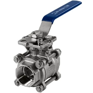 Кран шаровый муфтовый трёхсоставной под привод, Newkey DN32 (1 1/4") AISI316 (CF8M) PN64