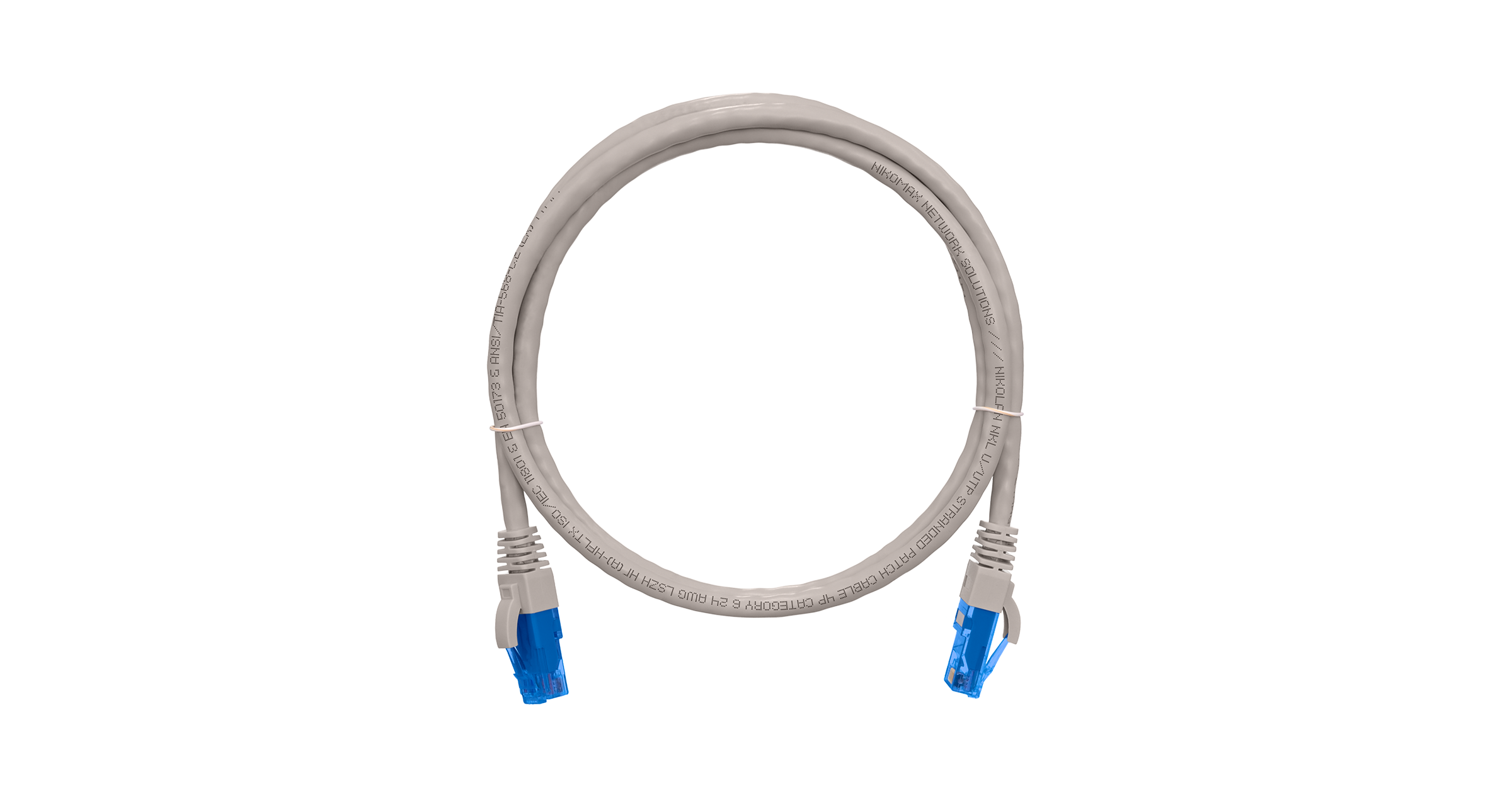 Коммутационный шнур NIKOMAX U/UTP 4 пары, Кат.6 (Класс E), 250МГц, 2хRJ45/8P8C, T568B, заливной, с защитой защелки, многожильный, BC (чистая медь), 24AWG (7х0,205мм), LSZH нг(А)-HFLTx, серый, 15м