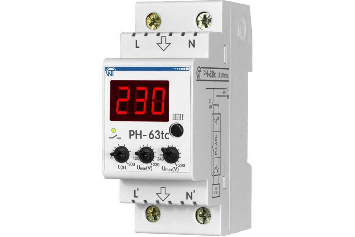 Реле напряжения НовАтек-Электро PH-63tc