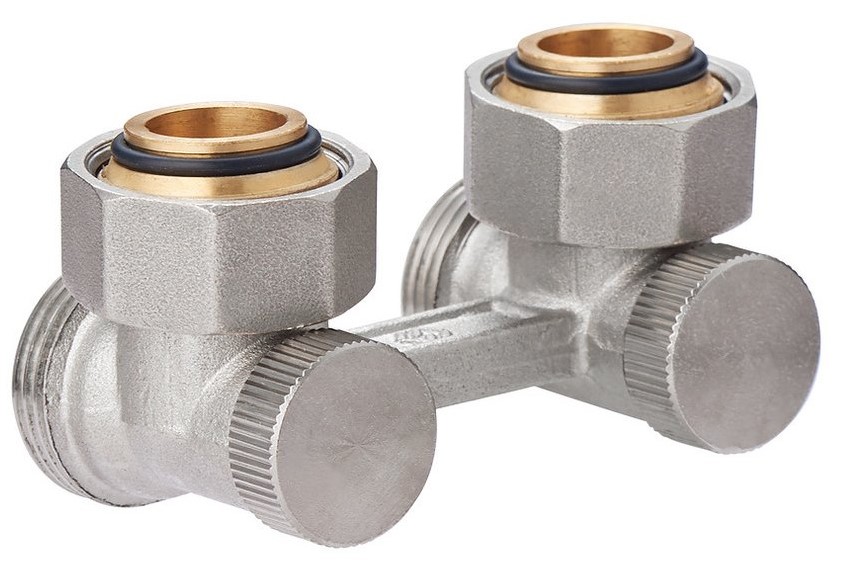 Узел нижнего подключения угловой для двухтрубных систем MVI 3/4"*3/4"