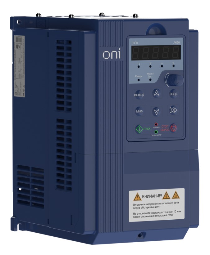 Преобразователь частоты ONI A650 380В 3Ф 11кВт 25А M A650-33E11TM
