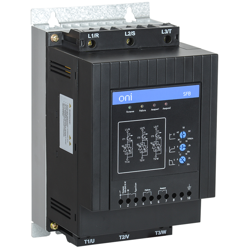 Устройство плавного пуска ONI SFB 3Ф 380В 37кВт 75A Uупр 110-220В Modbus (SFB-33-37-A-10)