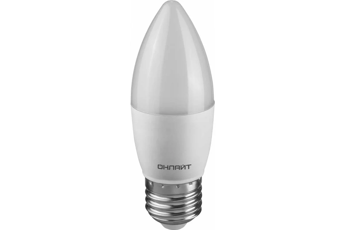 Светодиодная лампа ОНЛАЙТ C37 15Вт 230В 2700K E27