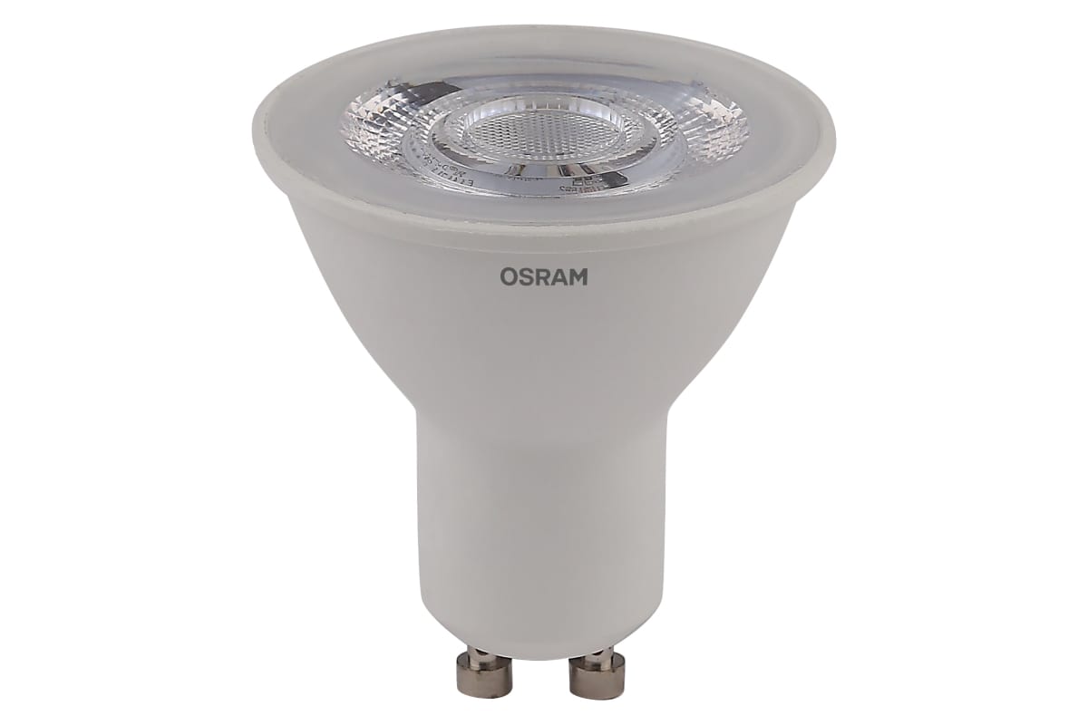 Лампа светодиодная osram 5 вт gu10 3000 k 370 lm 36 град. 4058075403376 купить с доставкой по РФ