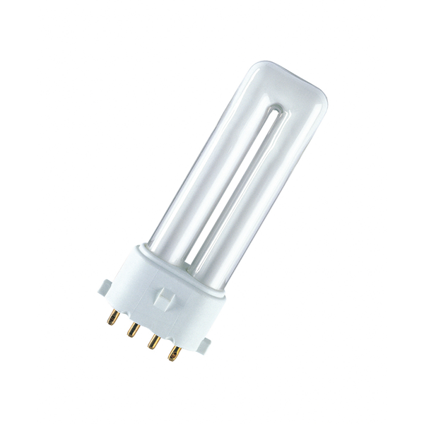 Лампа OSRAM Dulux компактная люминесцентная КЛЛ энергосберегающая 11Вт 2G7 S/E 11W/840 4р 4000К холодный свет 215х34 4050300020181